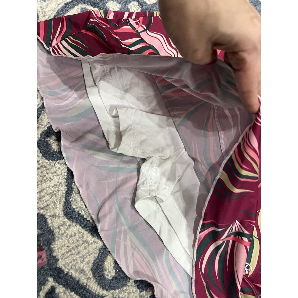 Sofibella Skort Womens Large Pink Green Rose Palms Skirt Shorts Tennis Golf L - Picture 3 of 7